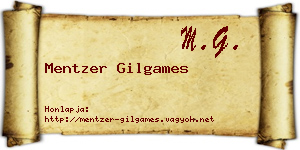 Mentzer Gilgames névjegykártya